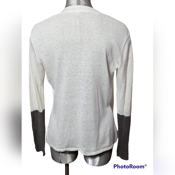 Horny Toad Cream Gray Open Front Cardigan Size Small - Picture 4 of 7